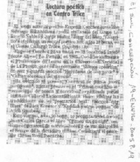 Lectura poética en Centro Trilce