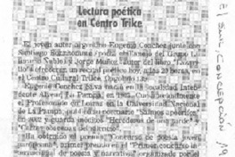 Lectura poética en Centro Trilce