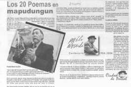 Los 20 poemas en mapudungun