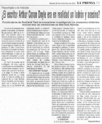 ¿El escritor Arthur Conan Doyle era en realidad un ladrón y asesino?