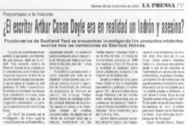 ¿El escritor Arthur Conan Doyle era en realidad un ladrón y asesino?