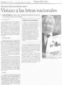 Vistazo a las letras nacionales