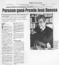 Skármeta recibe Premio Municipal de Literatura.