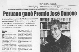 Skármeta recibe Premio Municipal de Literatura.