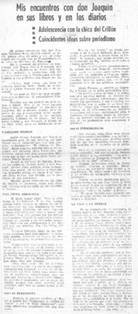 Mis encuentros con don Joaquín en sus libros y en sus diarios
