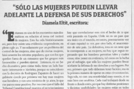 "Sólo las mujeres pueden llevar adelante la defensa de sus derechos" (entrevista)