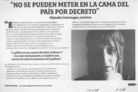 "No se pueden meter en la cama del país por derecho" (entrevista)