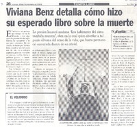 Viviana Benz detalla cómo hizo su esperado libro sobre la muerte