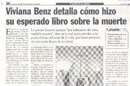 Viviana Benz detalla cómo hizo su esperado libro sobre la muerte
