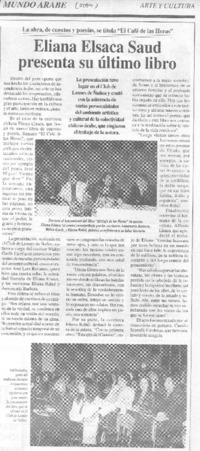 Eliana Elsaca Saud presenta su último libro
