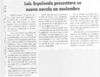 Luis Sepúlveda presentará su nueva novela en noviembre