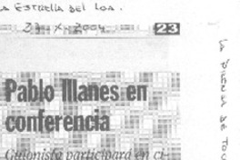 Pablo Illanes en conferencia