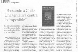 Pensando a Chile, una tentativa contra lo imposible