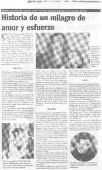 Historia de un milagro de amor y esfuerzo