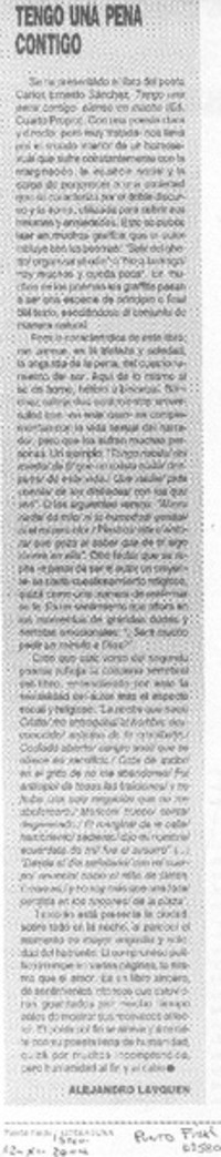 Tengo una pena contigo