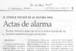 Actas de alarma