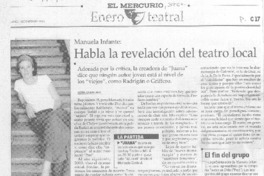 Habla la revelación del teatro local