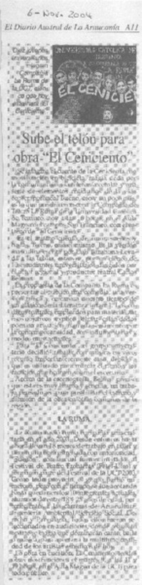 Sube el telón para obra "El Ceniciento"