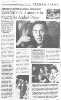 Conmemoran 3 años de la muerte de Andrés Pérez