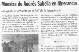 Muestra de Andrés Sabella en itinerancia