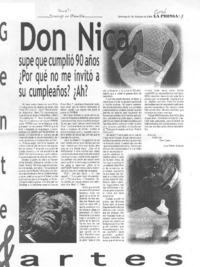 Don Nica, supe que cumplió 90 años ¿por qué no me invitó a su cumpleaños? ¿ha?
