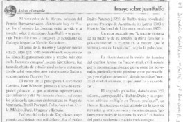 Ensayo sobre Juan Rulfo