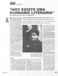 Hoy existe una barbarie literaria [entrevista]