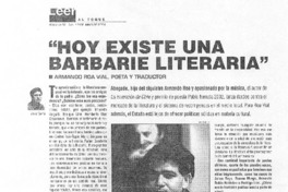 Hoy existe una barbarie literaria [entrevista]