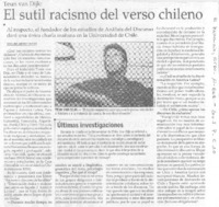 El sutil racismo del verso chileno [entrevista]