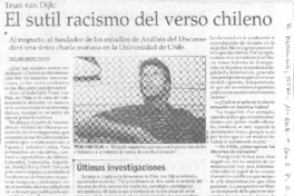 El sutil racismo del verso chileno [entrevista]