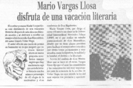 Mario Vargas Llosa disfruta de una vación literaria
