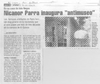 Nicanor Parra inaugura "antimuseo"