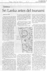 Sri Lanka antes del tsunami