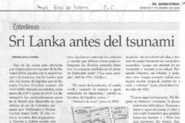 Sri Lanka antes del tsunami