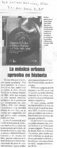 La Música urbana aprueba en historia