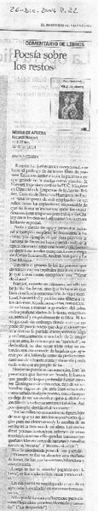 Poesía sobre los restos