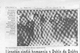 Licantén rindió homenaje a Pablo de Rokha