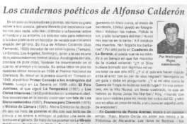 Los cuadernos poéticos de Alfonso Calderón