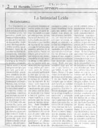 La Intimidad leída