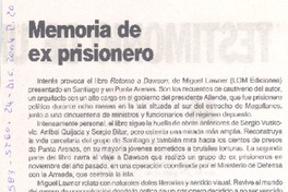 Memoria de ex prisionero
