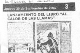 Lanzamiento del libro "Al calor de las llamas"