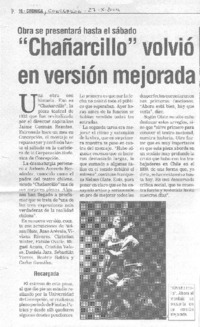 "Chañarcillo" volvió en versiòn mejorada
