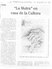 "La Mutra" en casa de la Cultura