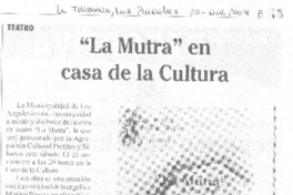 "La Mutra" en casa de la Cultura