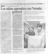 Los Niños aprenden con Neruda