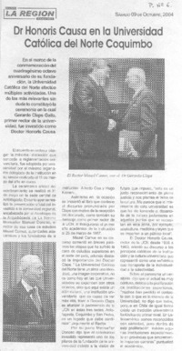 Dr Honoris Causa en la Universidad Católica del Norte Coquimbo