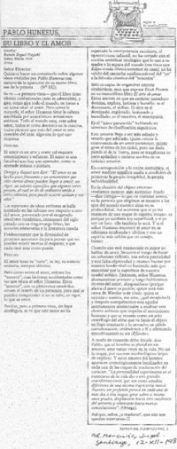 Pablo Hunneus, su libro y el amor