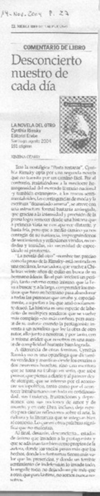 Desconcierto nuestro de cada día