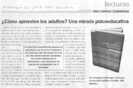 ¿Cómo aprenden los adultos? Una mirada psicoeducativa