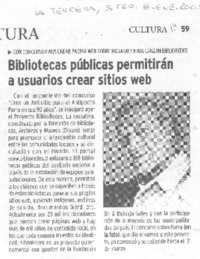 Bibliotecas públicas permitirán a usuarios crear sitios web
